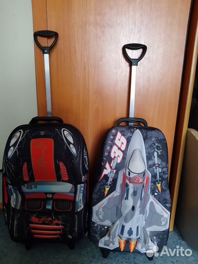 Детский чемодан машинка, самолет