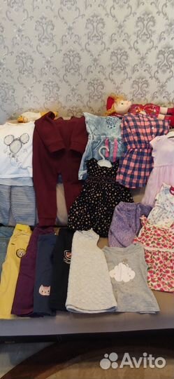 Вещи пакетом на девочку 80