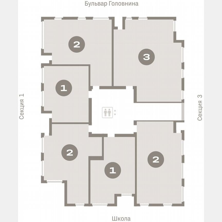 2-к. квартира, 77,5 м², 7/15 эт.