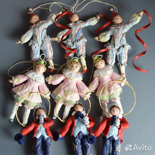 Елочные игрушки из ваты