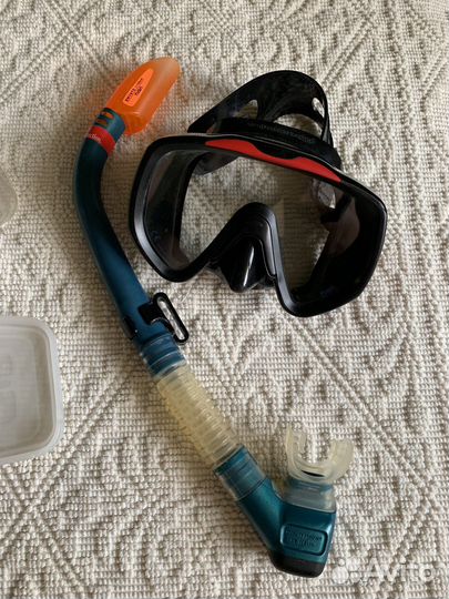 Маска Tusa и трубка для дайвинга, сноркелинга