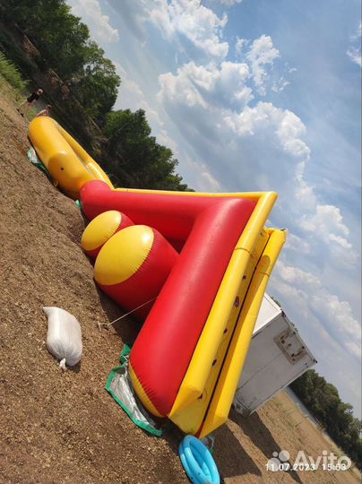 Водный батут горка