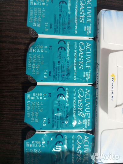 Линзы контактные acuvue oasys и Аdria -5, 5