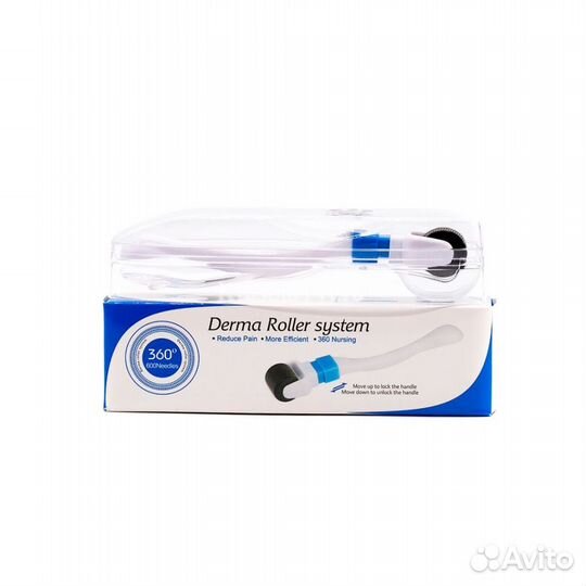 Мезороллер с позолоченными иглами поворотный 360