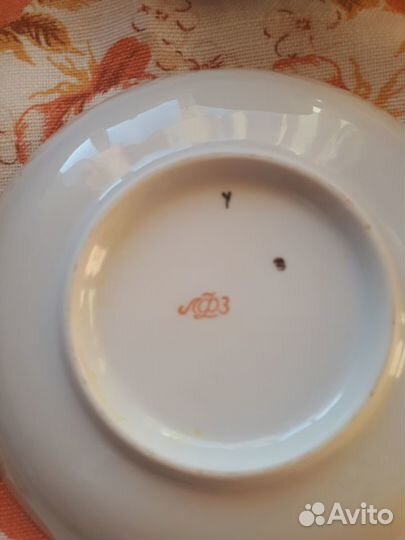 Сахарница, молочник чайная пара фарфор лфз