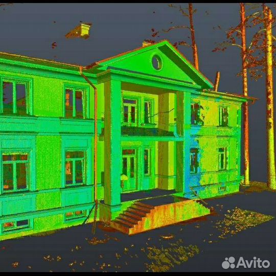 Лазерное сканирование, обмер помещений, Revit