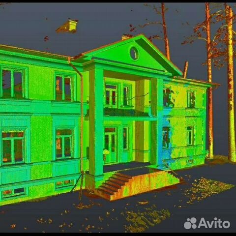 Лазерное сканирование, обмер помещений, Revit