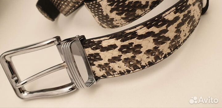 Мужской ремень натуральная кожа змеи питона