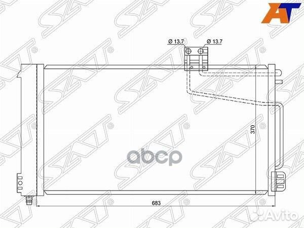 Радиатор кондиционера Mercedes-Benz C-Class 00-08