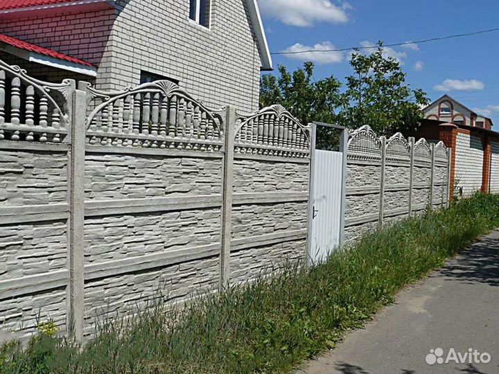 Забор, еврозабор бетонный