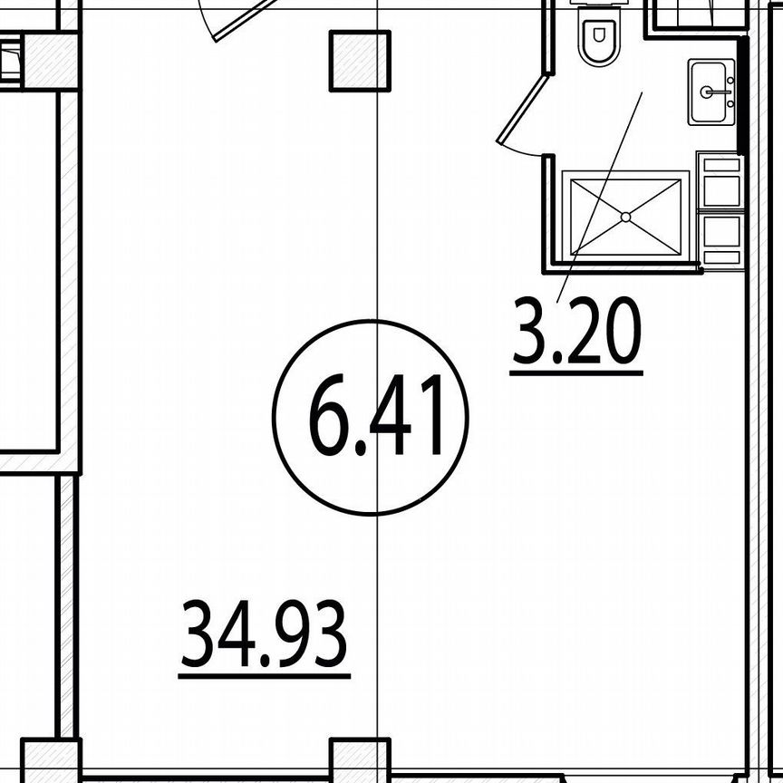 Апартаменты-студия, 38,1 м², 6/10 эт.