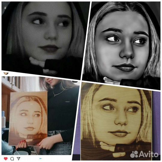 Выжигание портретов на фанере