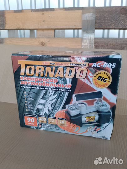 Насос автомобильный компрессор tornado