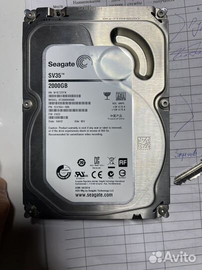 Жесткий диск seagate sv35