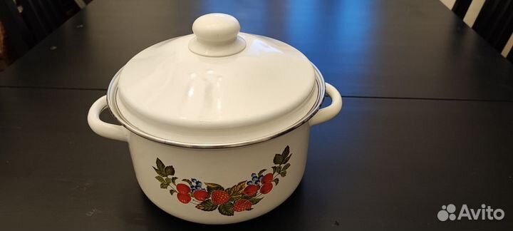 Кастрюли эмалированные бу