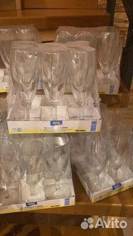 Фужеры шампанки 6 шт в упаковке новые
