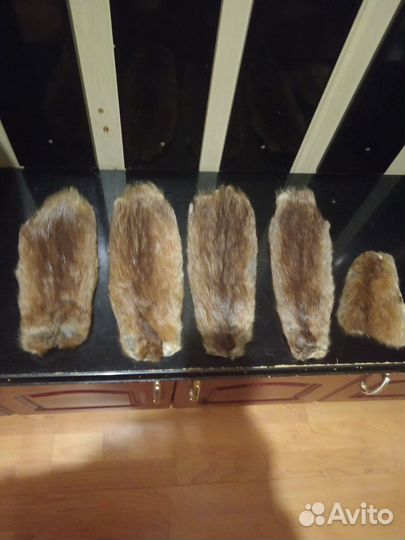 Выделанная шкура ондатры натуральный мех