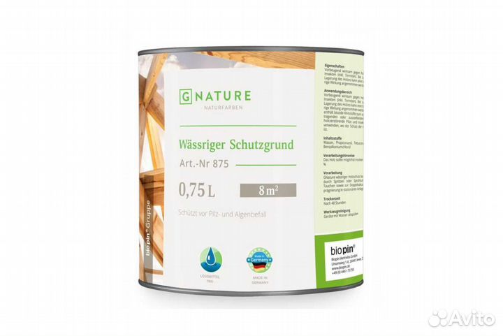 Антисептик для дерева 875 G-nature 0,75л