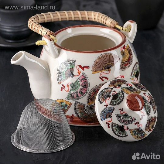 Чайник керамический заварочный с металлическим сит