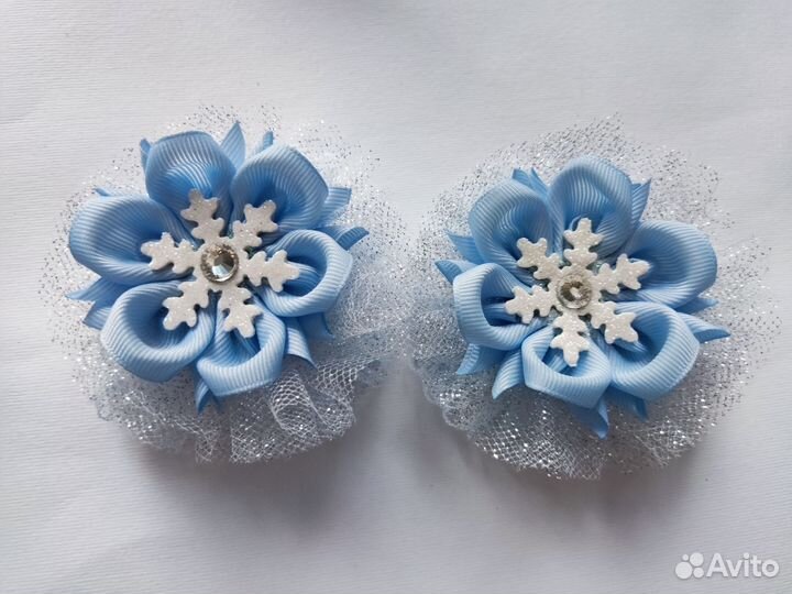 Снежинка заколка для волос