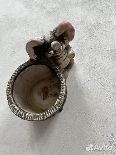 Кашпо слоник керамический