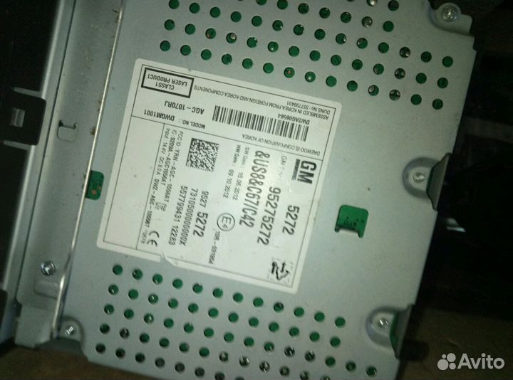 Штатная магнитола шевроле круз 2014