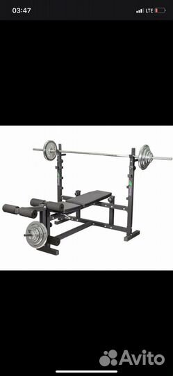 Силовая скамья со стойками