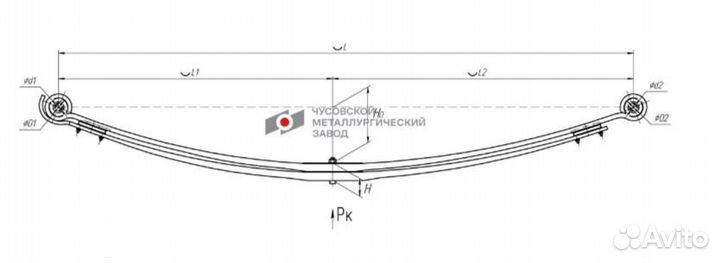 Рессора передняя для Mercedes Atego 916-926, Atego