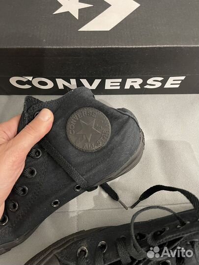 Кеды converse высокие черные унисекс 40