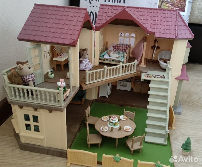 Sylvanian families большой дом со светом
