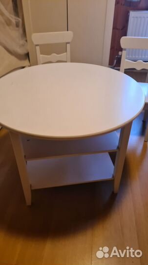 Детский стол и 2 стула Leksvik IKEA. почти не испо