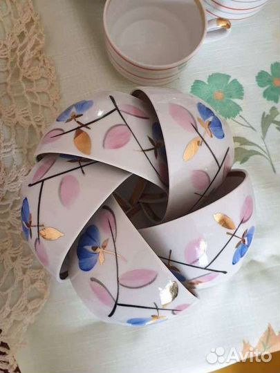 Фарфоровая Чайная пара подснежники