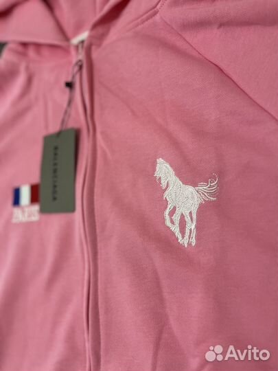 Зип худи balenciaga Polo pink zip hoodie