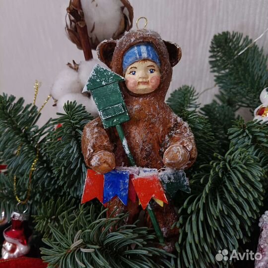 Ватные елочные игрушки