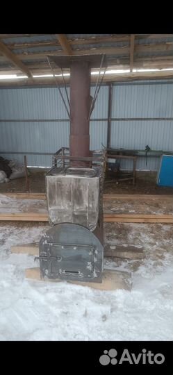 Печь для бани с баком для воды (нержавейка)