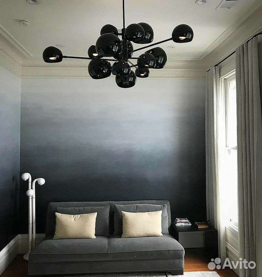 Покраска стен в стиле омбре