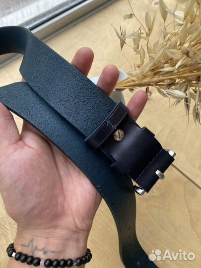 Ремень мужской / ручная работа / натуральная кожа