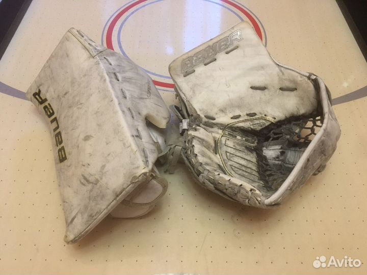 Вратарские хоккейные ловушка и блин Bauer S190 INT