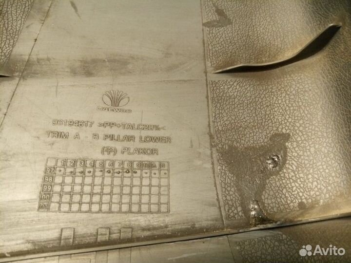 Обшивка стойки центральной левая Daewoo Leganza