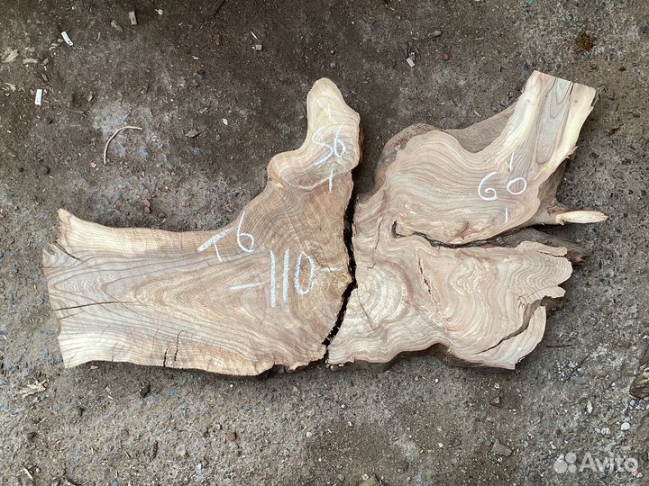 Слэбы и спилы из карагача, дуба, клена