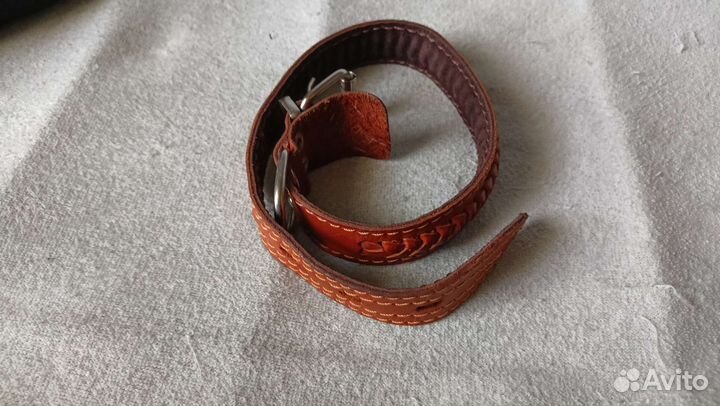 Ошейник 38-45см нат.кожа