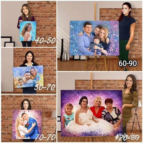 Портрет на холсте,фото на холсте, печать на холсте