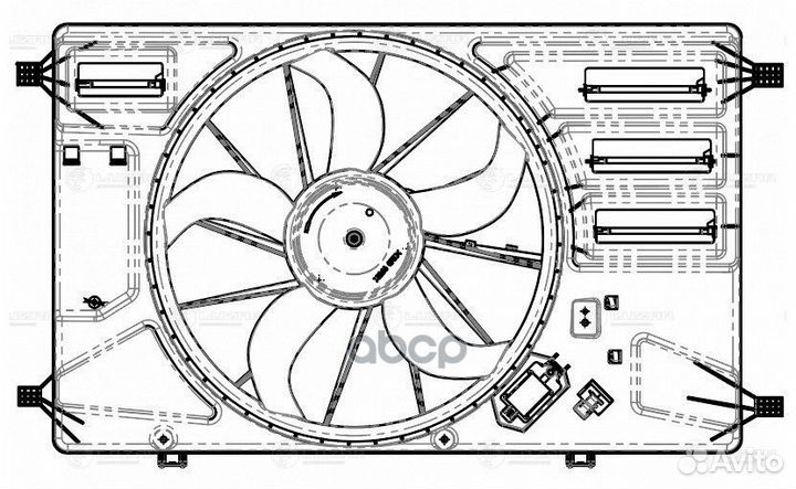 Э/вентилятор охл. для а/м Ford Transit (13) 2