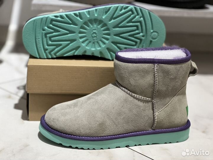 Ugg Classic Mini II Grey-Aqua