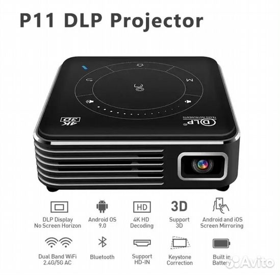 Портативный мини проектор 4К