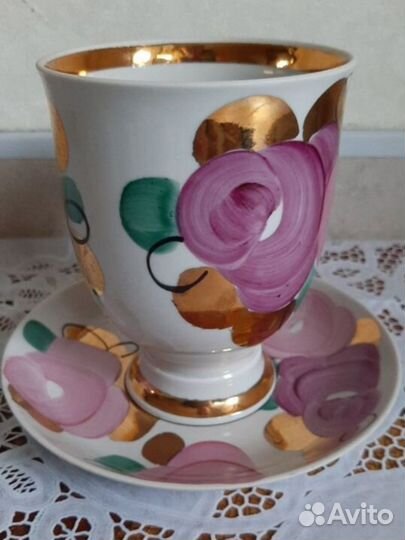 Чайная пара гигант дулево Агашки. 600 мл