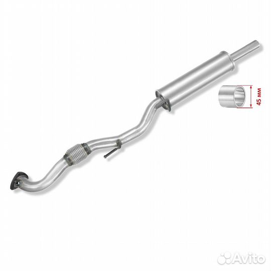 Выхлопная приемная труба резонатор VW Polo Sedan