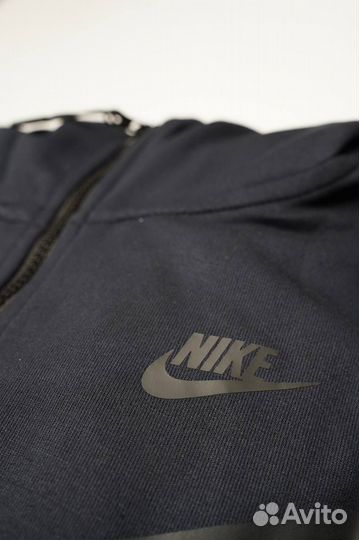 Зип-Худ Nike Tech Fleece темно-синий