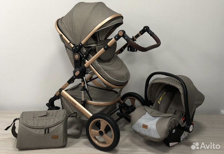 Коляска 3 в 1 luxmom бу