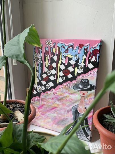 Картина абстракция акрил